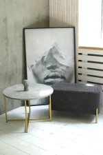 Купити Круглий журнальний столик Loft X – металеві ніжки | Салон Меблів Колібрі