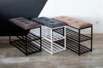 Купити Банкетка для взуття 70×30 см – Велюр | Салон Меблів Колібрі