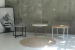 Купити Круглий журнальний столик Loft X – металеві ніжки | Салон Меблів Колібрі